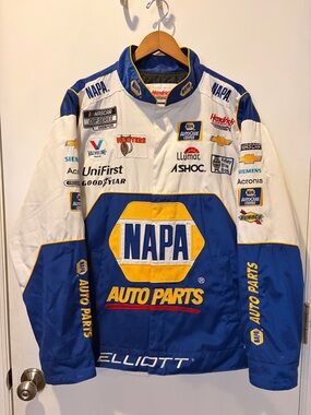 Men’s Elliott JH Design Full Snap Vintage Twill Racing Jacket NASCAR